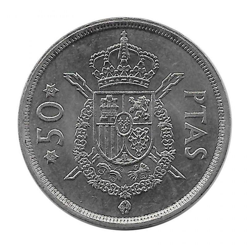 Coin Spain 50 Pesetas Year 1975 Star 78 King Juan Carlos I Uncirculated