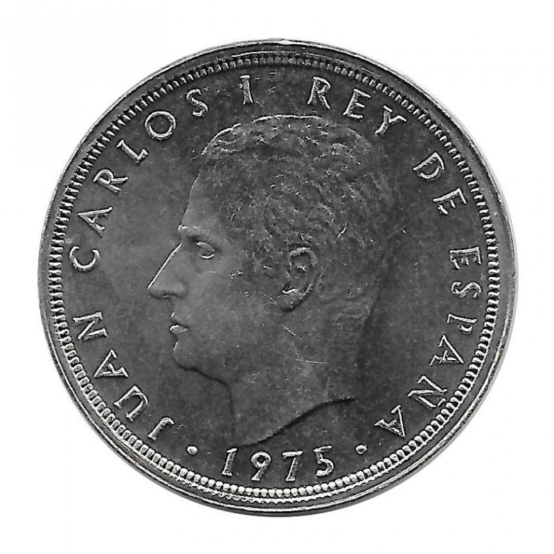 Moneda de 50 pesetas del Rey Juan Carlos I año 1975 cara