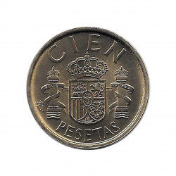 Münze Spain 100 Peseten Jahr 1989 König Juan Carlos I Unzirkuliert