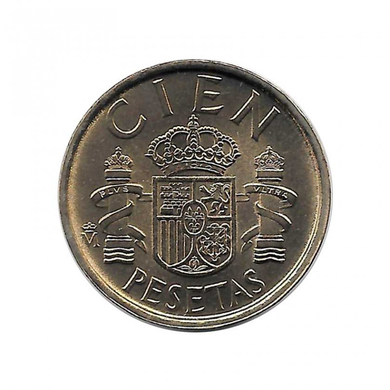 Coin Spain 100 Pesetas Year 1989 King Juan Carlos I Uncirculated