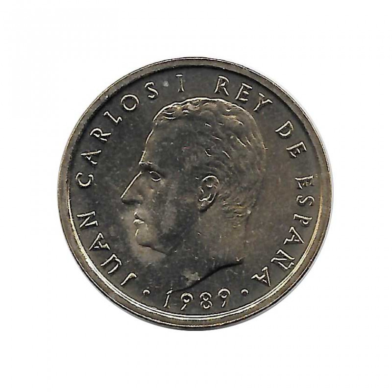 Moneda de 100 pesetas del Rey Juan Carlos I Año 1989 cruz