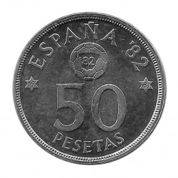 Moneda España 50 Pesetas Año 1980 Mundial de fútbol 1982 Estrella 81 Sin Circular