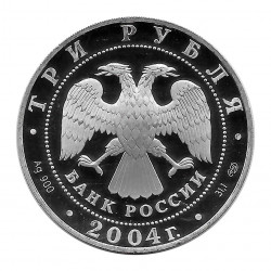 Silbermünze Russland 3 Rubel Dreikönigskathedrale 2004 | Numismatik - Alotcoins