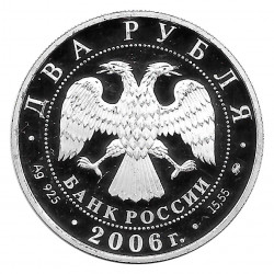 Münze Russland 2006 2 Rubel Maler Vrubel Silber Proof PP