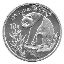 Coin 10 Yuan China Panda on flat rock Year 1993 Silver Proof