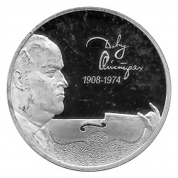 Moneda de Rusia 2008 2 Rublos Violinista Ojstrach Plata Proof PP