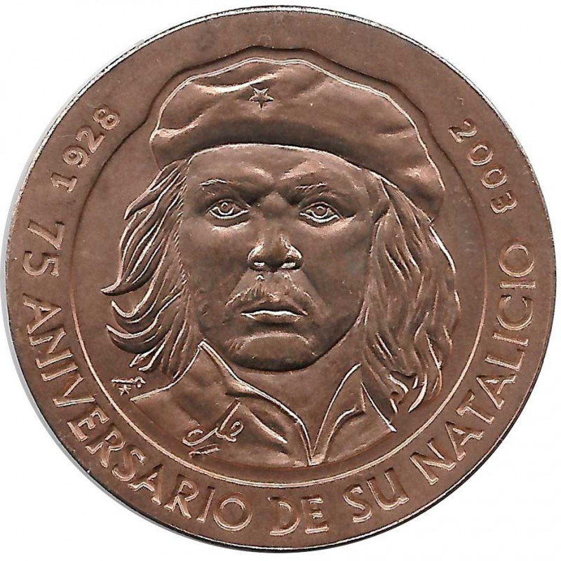 Moneda 1 Peso Ché Guevara Cuba 75º Aniversario Natalicio