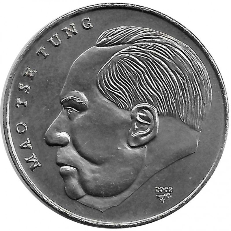 Moneda 1 Peso Cuba Mao Tse Tung China 2002