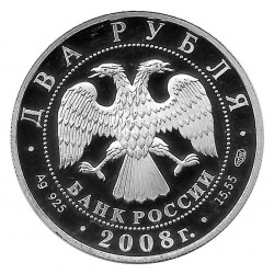 Coin Russia 2006 2 Rubles Sculptor Evgeni Vucetic Silver Proof PP