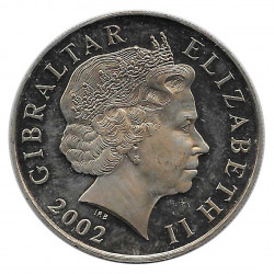 Münze 5 Pfund Gibraltar Goldenes Jubiläum Königin Jahr 2002 - Alotcoins