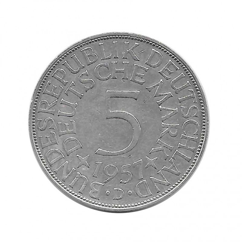 Moneda 5 Marcos Alemanes DDR Águila D Año 1957 | Numismática Online - Alotcoins