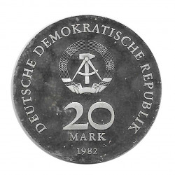 Coin 20 German Marks GDR Clara Zetkin Year 1982 | Numismatics Online - Alotcoins