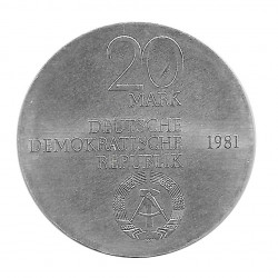 Coin 20 German Marks GDR Heinrich Friedrich Year 1981 | Numismatics Online - Alotcoins