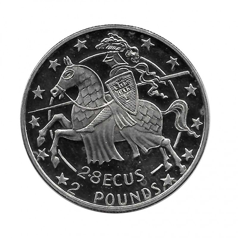 Moneda 2,8 ECUs 2 Libras Gibraltar Carlomagno Año 1992 | Numismática Online - Alotcoins