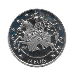 Coin 14 ECUs Gibraltar Knight Year 1994 | Numismatics Online - Alotcoins
