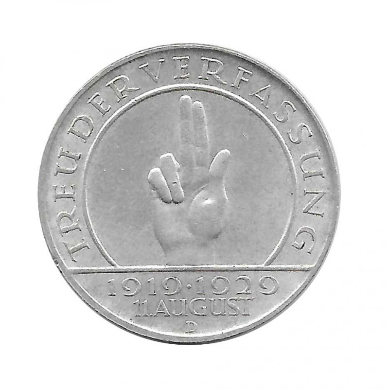 Coin 3 Reichsmarks Germany 10th Anniversary Weimar D Year 1929 1 | Numismatics Online - Alotcoins