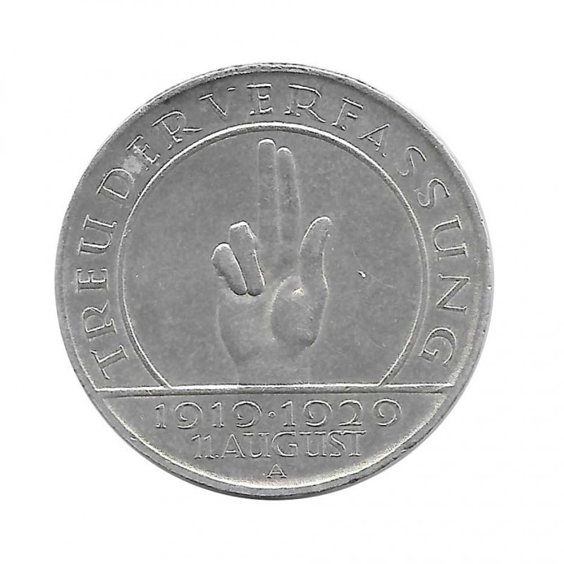 Silbermünze 3 Reichsmark 10 Jahre Weimar A Jahr 1929 | Numismatik Online - Alotcoins
