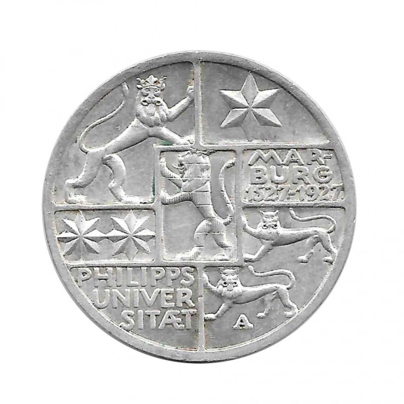 Silbermünze 3 Reichsmark Universität Marburg A Jahr 1927 | Numismatik Online - Alotcoins
