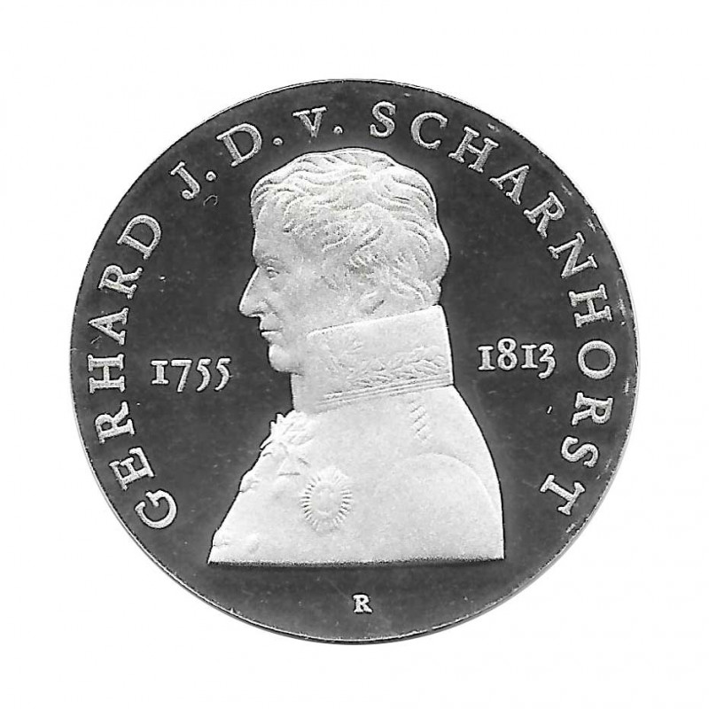 Moneda 10 Marcos Alemanes DDR Scharnhorst Año 1980 | Numismática Online - Alotcoins