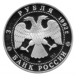 Münze Russland 1992 3 Rubel Dreieinigkeits Silber Proof PP