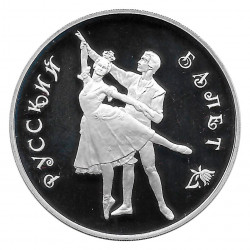 Coin Russia 1993 3 Rubles Ballerina Bolschoi Ballet 1 oz Silver Proof PP