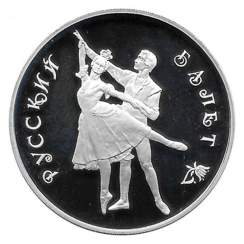 Münze Russland 1993 3 Rubel Ballerina Bolschoi Ballett 1 Unze Silber Proof PP