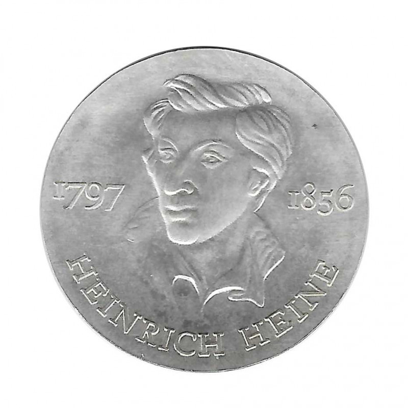 Moneda 10 Marcos Alemanes DDR Heinrich Heine Año 1972 | Numismática Online - Alotcoins