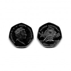 Coin Christmas 50 Pence Gibraltar Father Xmas Year 2019 3 | Numismatics Online - Alotcoins