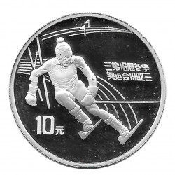 Moneda 10 Yuan China Ski Alpino Año 1991 | Tienda Numismática - Alotcoins