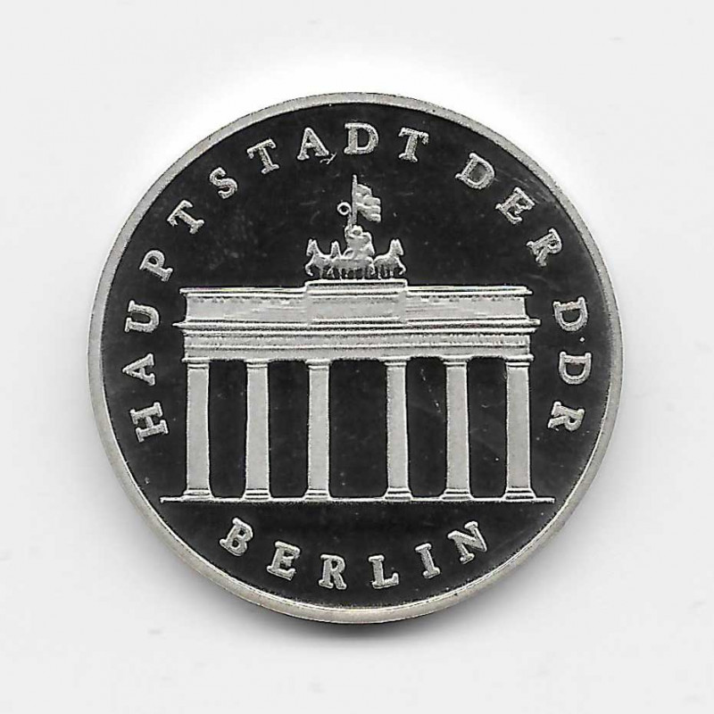 Moneda 5 Marcos Alemania DDR Puerta Brandenburgo Año 1987 | Numismática Online - Alotcoins