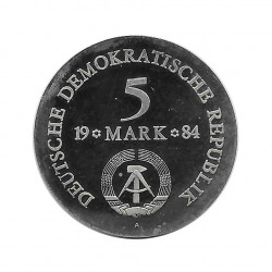 Moneda 5 Marcos Alemania DDR 150 Aniversario Lützow Año 1984 | Numismática Online - Alotcoins