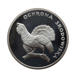 Silver Coin 100 Zloty Poland Capercaillie Year 1980 Proof | Numismatics Shop - Alotcoins