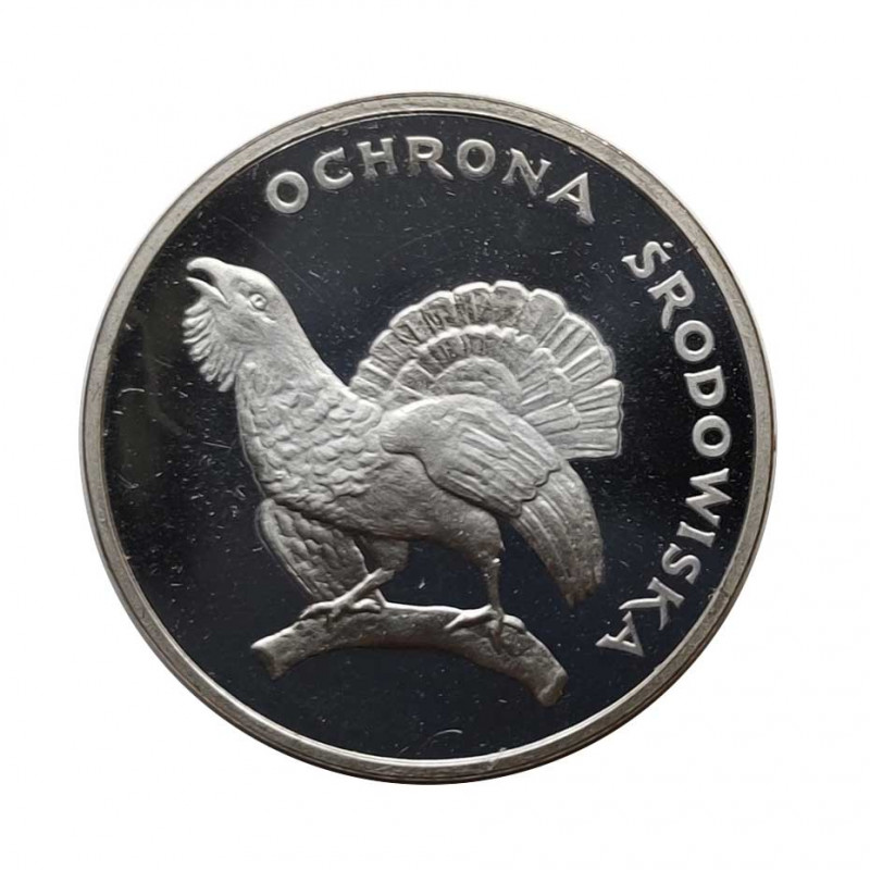 Moneda 100 Zlotys Polonia Urogallo Año 1980 Proof | Monedas Colección - Alotcoins