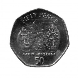 Münze 50 Pfennige Gibraltar Einnahme von Gibraltar 2005 - ALOTCOINS