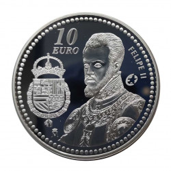 Silbermünze 10 Euro Spanien König Felipe II Jahr 2009 | Numismatik Store - Alotcoins