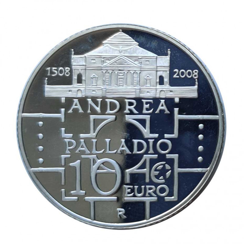 Moneda 10 Euros Italia Andrea Palladio Año 2008 | Monedas de colección - Alotcoins