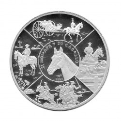 Moneda de plata Cuba 10 Pesos Cabra Hombre y su caballo Año 2000 Proof | Monedas de colección - Alotcoins