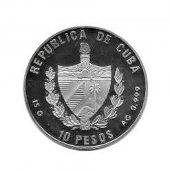 Silver Coin 10 Pesos Cuba Schönbrunn Palace Year 2000 Proof | Numismatics Store - Alotcoins