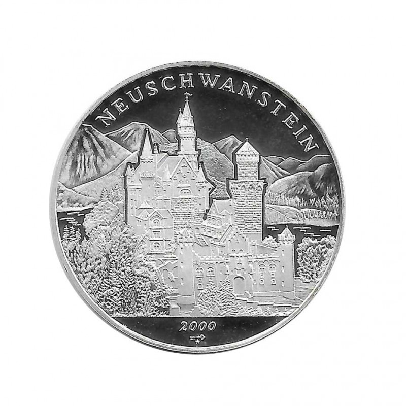 Silver Coin 10 Pesos Cuba Neuschwanstein Castle Bavaria Year 2000 Proof | Collectible Coins - Alotcoins
