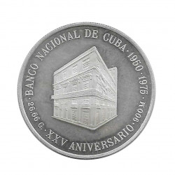 Moneda Plata 10 Pesos Cuba Banco Nacional de Cuba Año 1975 Proof | Monedas de colección - Alotcoins