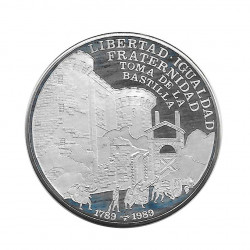 Moneda Plata 10 Pesos Cuba Revolución Francesa La Bastilla Año 1989 Proof | Monedas de colección - Alotcoins