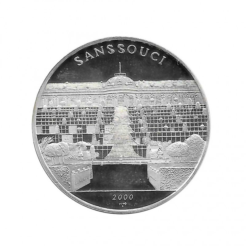 Moneda Plata 10 Pesos Cuba Palacio de Sanssouci Potsdam Año 2000 Proof | Monedas de colección - Alotcoins