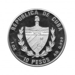 Silver Coin 10 Pesos Cuba Poet Federico Garcia Lorca Year 1993 Proof | Numismatics Shop - Alotcoins