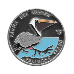 Silver Colored Coin 10 Pesos Cuba Pelican Year 1994 Proof | Collectible Coins - Alotcoins