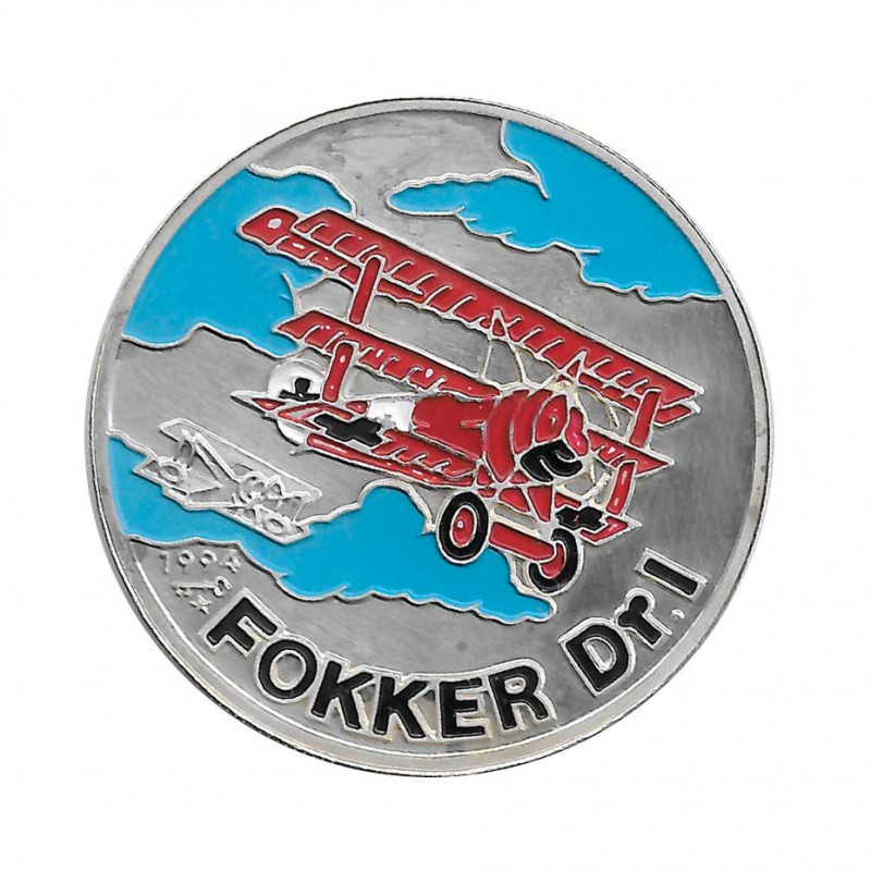 Moneda Plata de color 10 Pesos Cuba Fokker Dr.I Año 1994 Proof | Tienda Numismática - Alotcoins