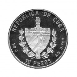 Moneda Plata de color 10 Pesos Cuba Fokker Dr.I Año 1994 Proof | Tienda Numismática - Alotcoins
