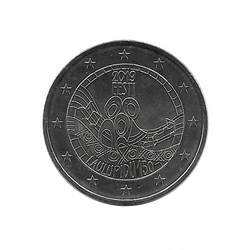 Moneda 2 Euros Conmemorativa Estonia Festival Canción Año 2019 Sin circular SC | Monedas de colección - Alotcoins