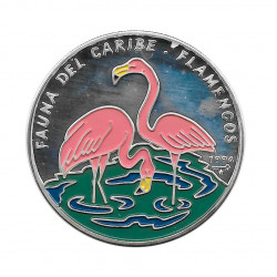 Silver Colored Coin 10 Pesos Cuba Flamingos Year 1994 Proof | Collectible Coins - Alotcoins
