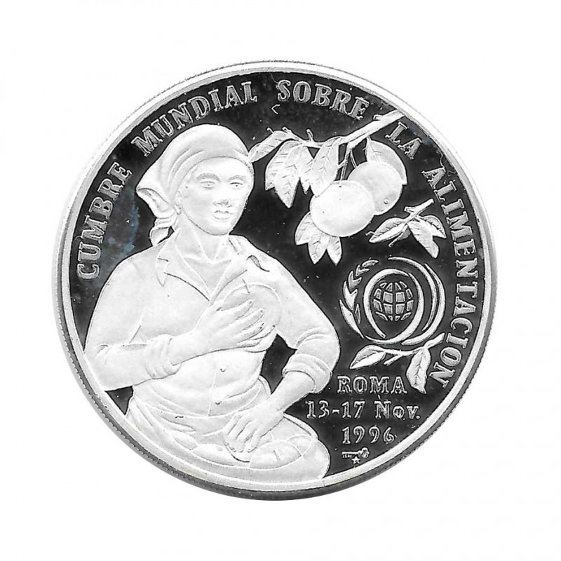 Moneda Plata 10 Pesos Cuba FAO Cumbre mundial alimentación Año 1996 Proof | Monedas de colección - Alotcoins