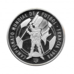Silver Coin 10 Pesos Cuba World Soccer Championship France 1998 Year 1996 Proof | Collectible Coins - Alotcoins